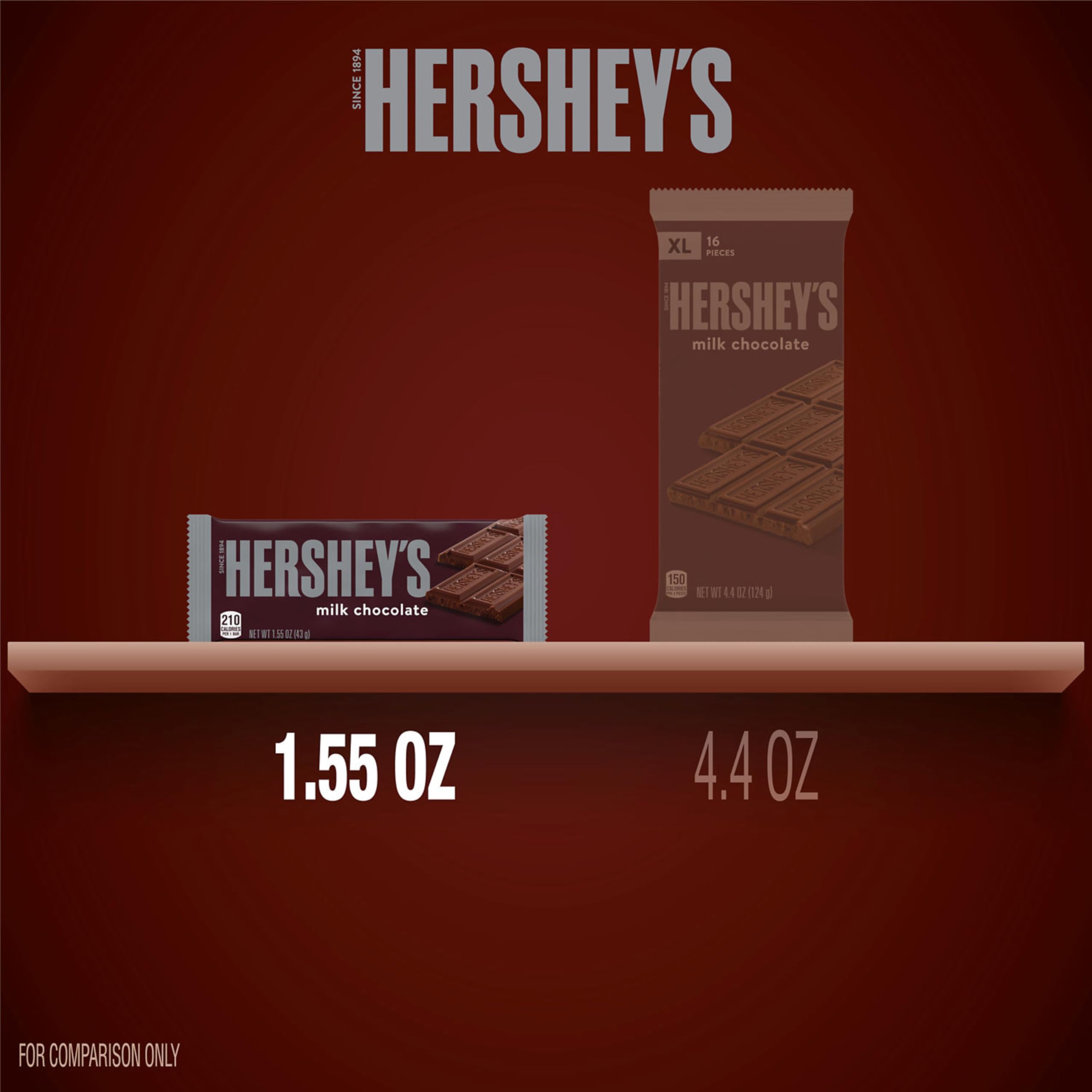 HERSHEY'S Milk Chocolate Bars for s'mores setup at campfires and gatherings.