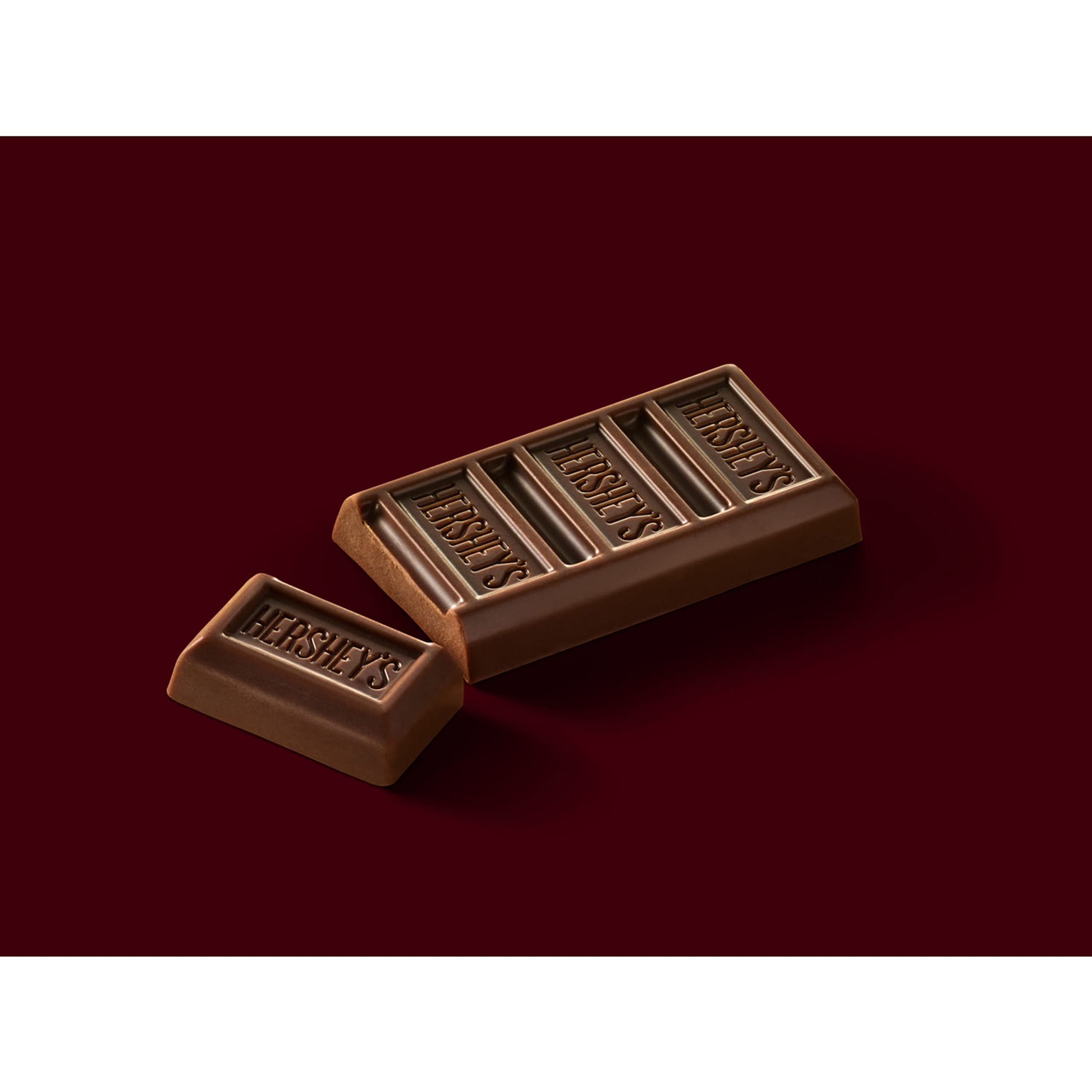 HERSHEY'S Milk Chocolate snack-size bars stored in fridge for chilled bite