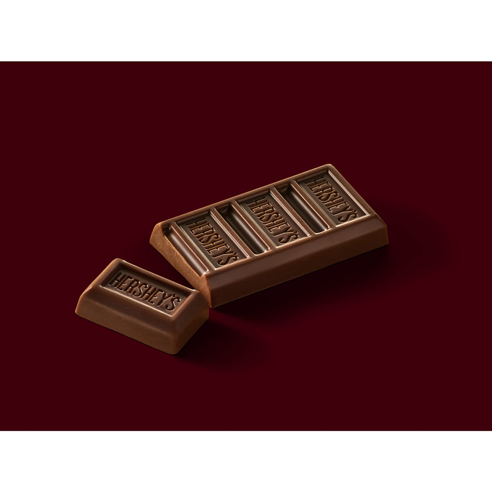 HERSHEY'S Milk Chocolate snack-size bars stored in fridge for chilled bite