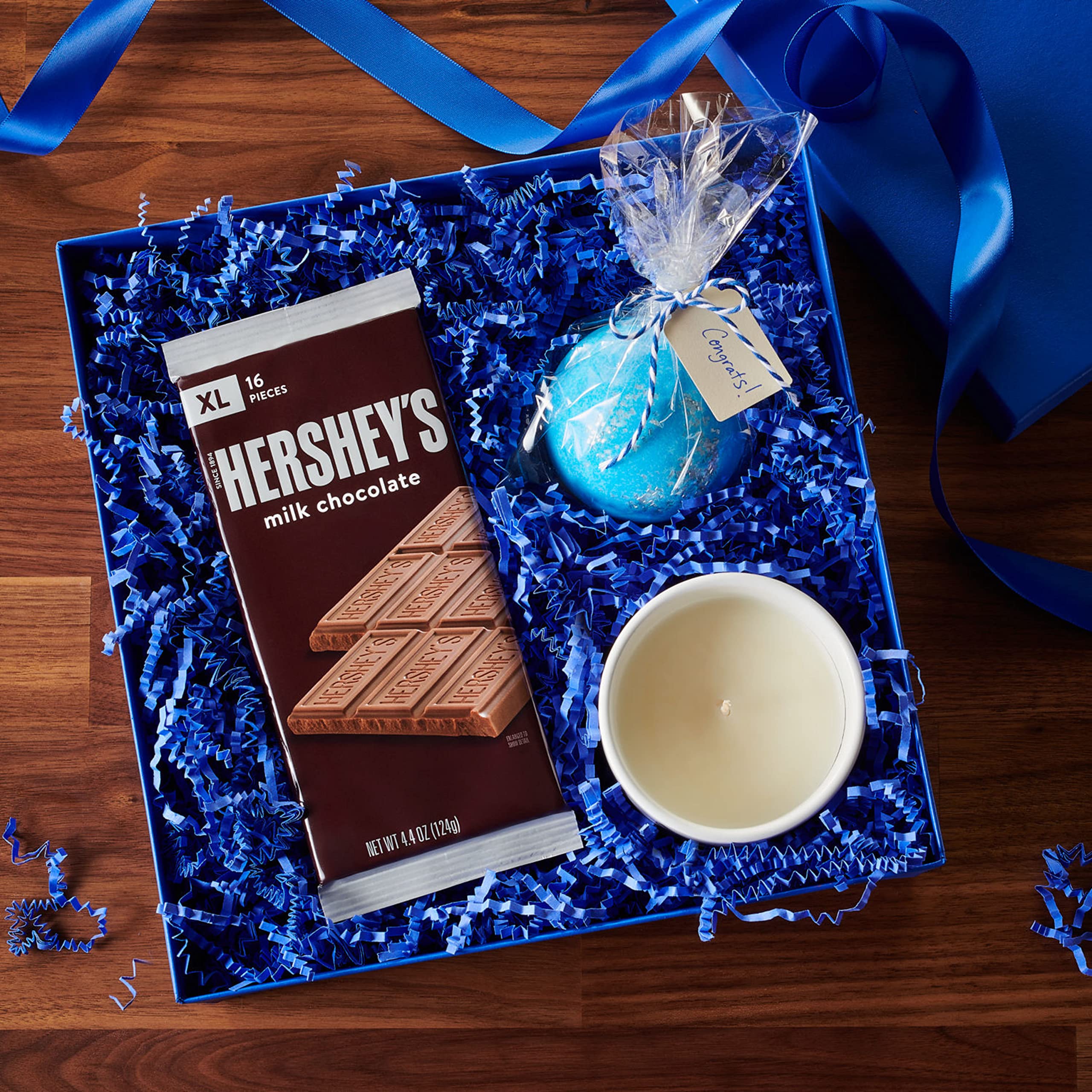 Hershey's Milk Chocolate XL bar arranged for a s'mores setup