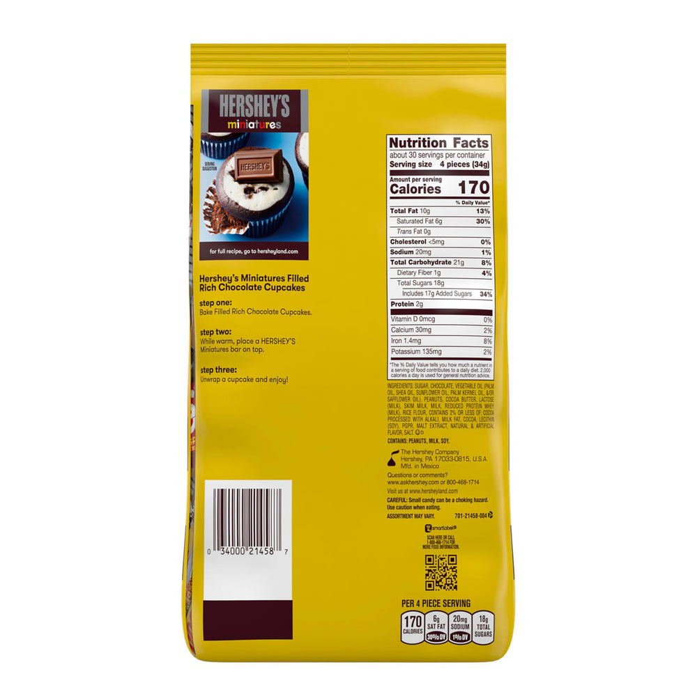 HERSHEY'S Miniatures assorted chocolate candy, variety bar selection, perfect for sharing and tastings.