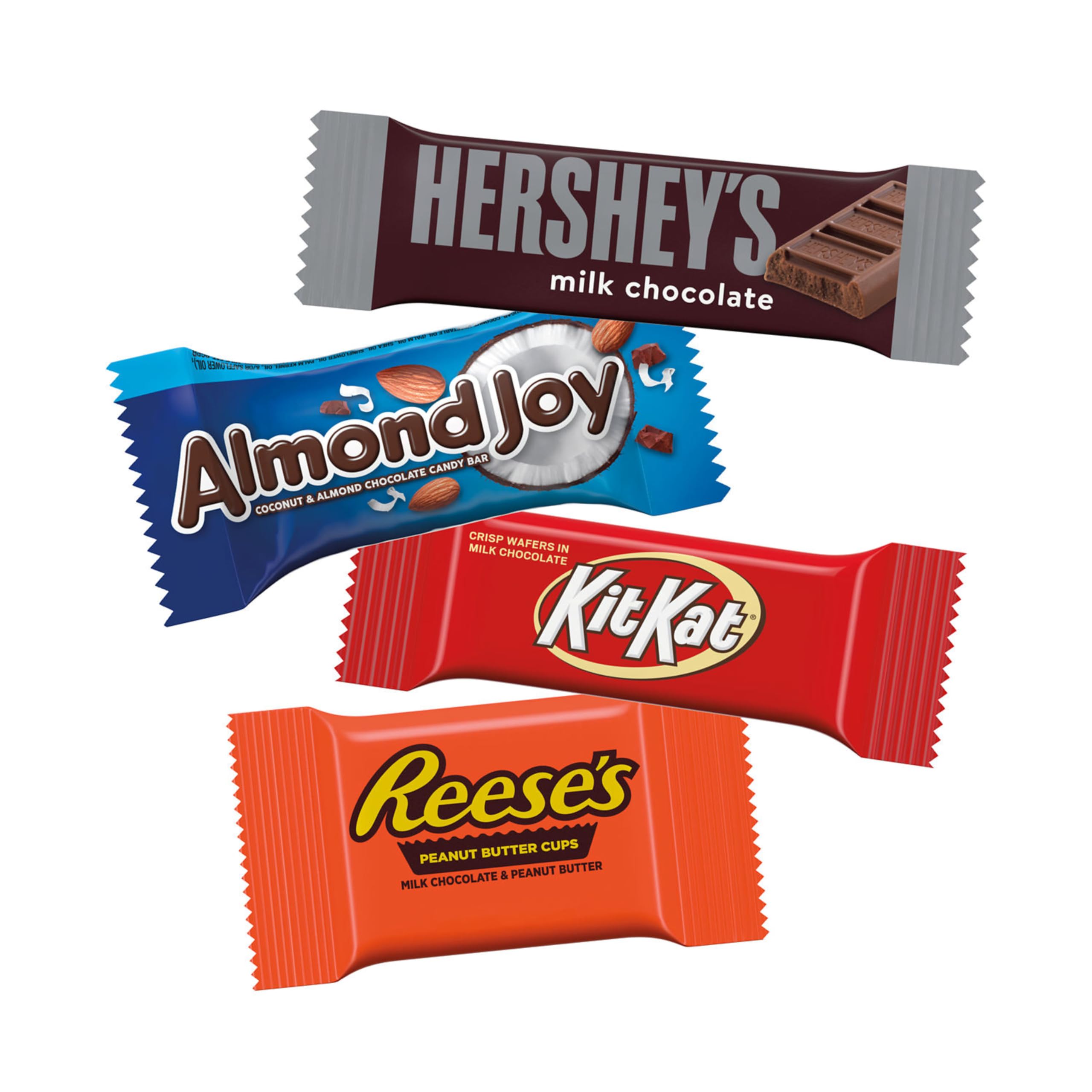 HERSHEY'S snack-size bag on office desk for quick, shareable treats.