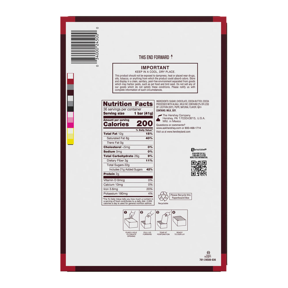HERSHEY'S Special Dark bars gift packaging suitable for holidays and celebrations.
