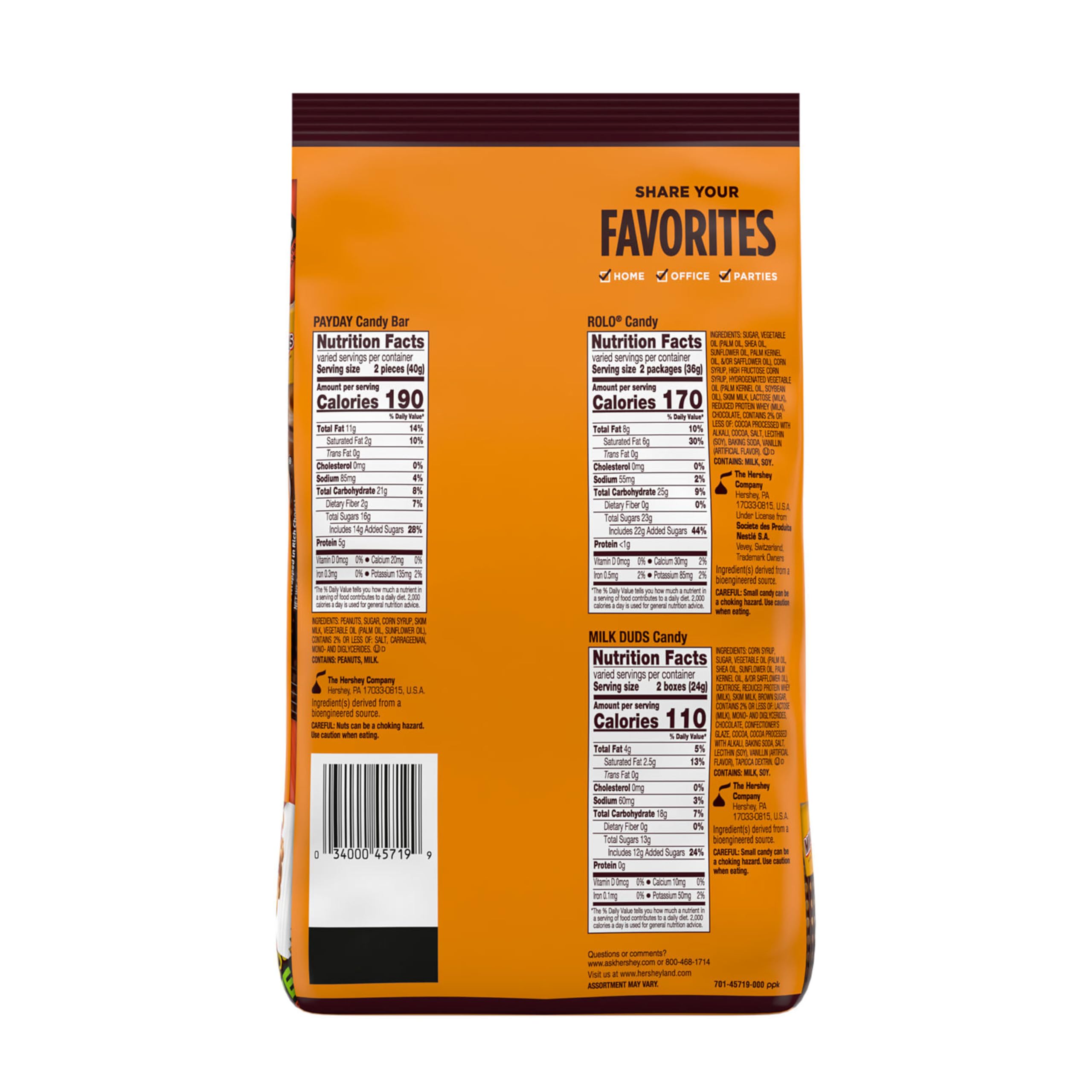 Hershey's Take 5 bar close-up, convenient snack for sharing.