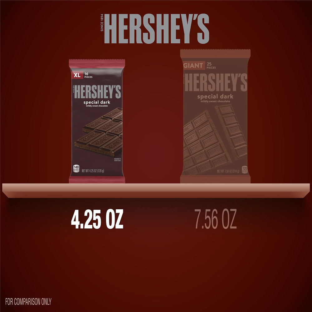 Party table displays HERSHEY'S XL Special Dark bars for guests