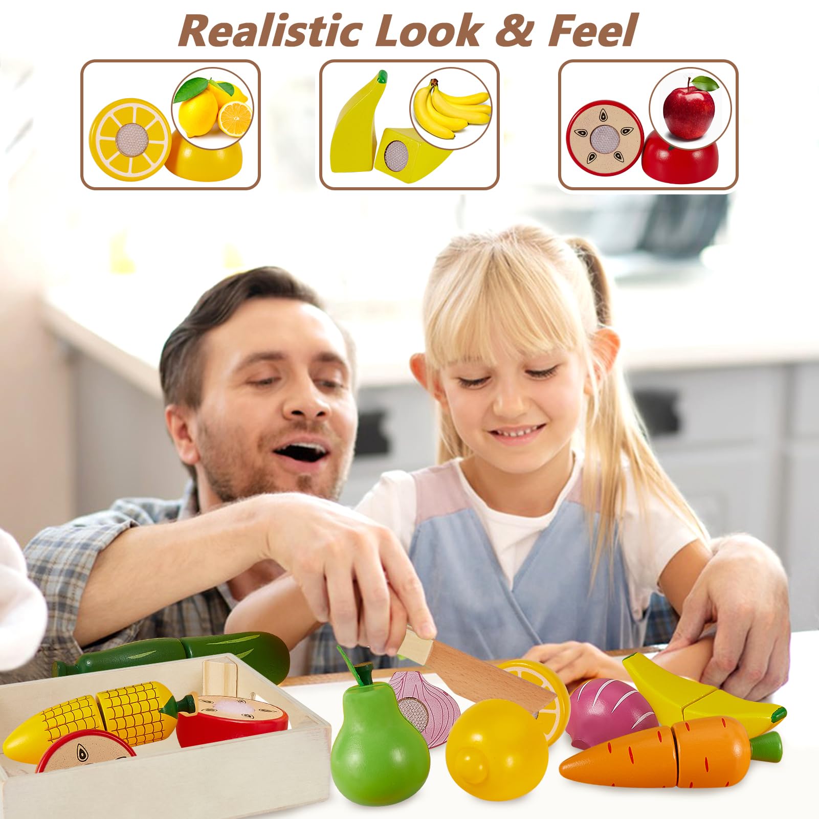 HERSITY pretend play foods pair well with kid-friendly kitchen or shopping toys