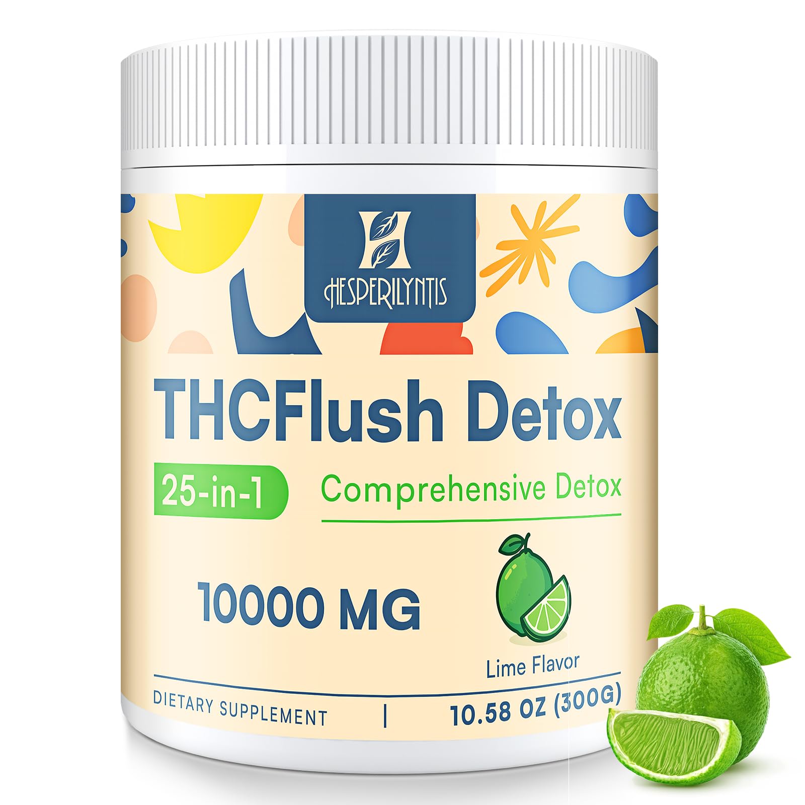 Hesperilyntis Detox bottle front with lime flavor for daily wellness.