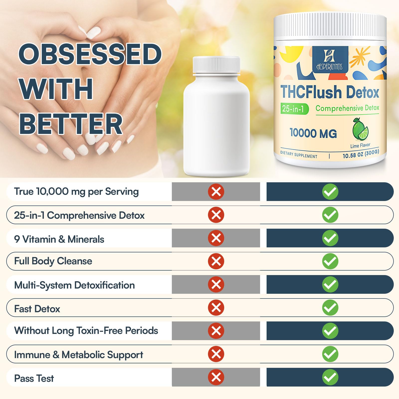 Hesperilyntis Detox mix glass depicts smooth blending.