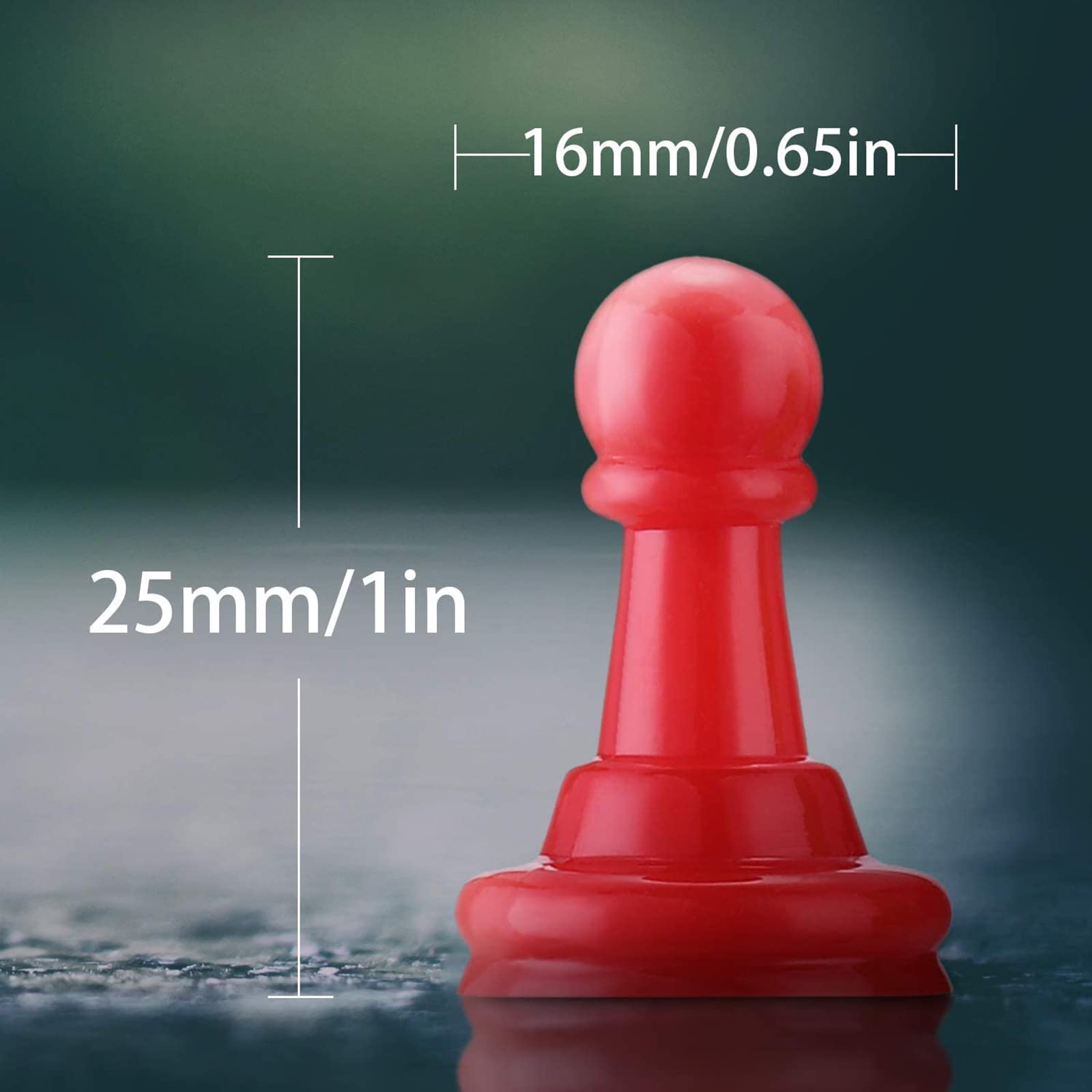HESTYA 1-inch tall multicolor pawns ready for quick setup