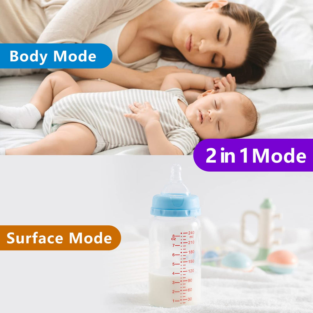 Hetaida forehead and surface mode for versatile temperature checks.