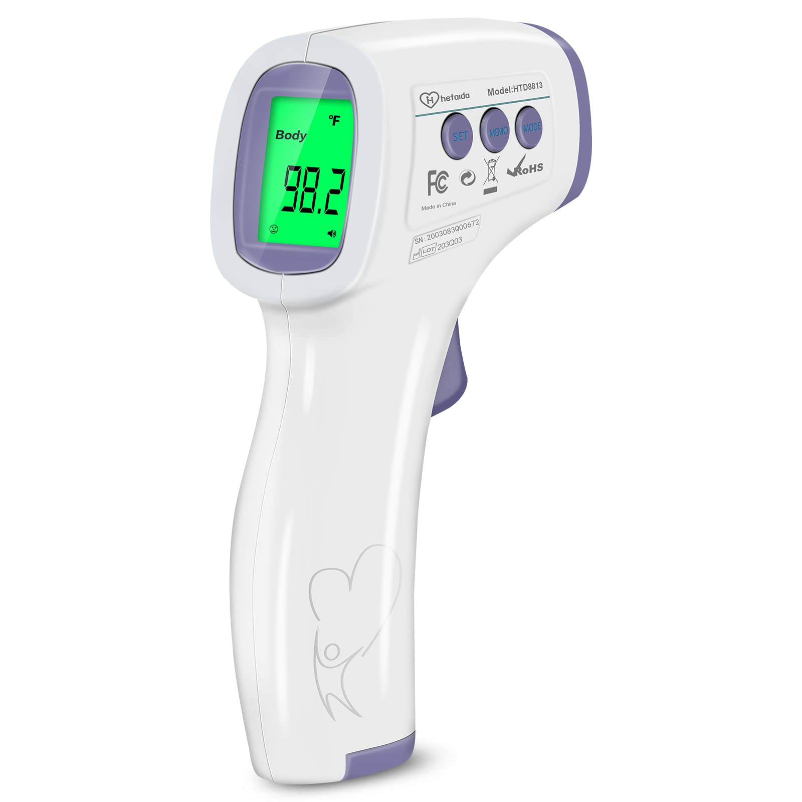 Hetaida thermometer suitable for home, nursery, hotel, and school use.