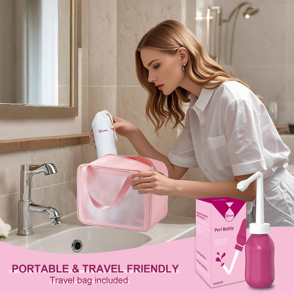 Ergonomic bottle shape supports easy use during recovery