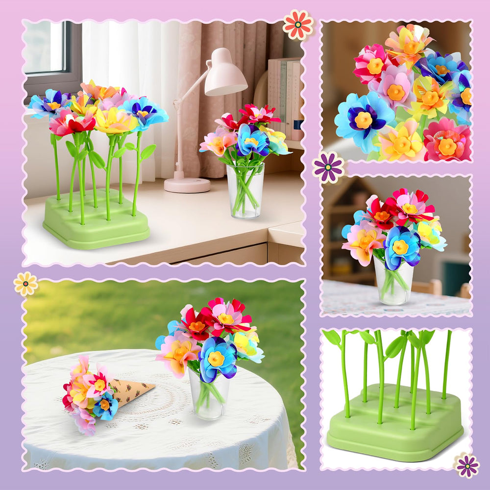 Hetbls bouquet assembly sessions encourage parent-child creativity and teamwork