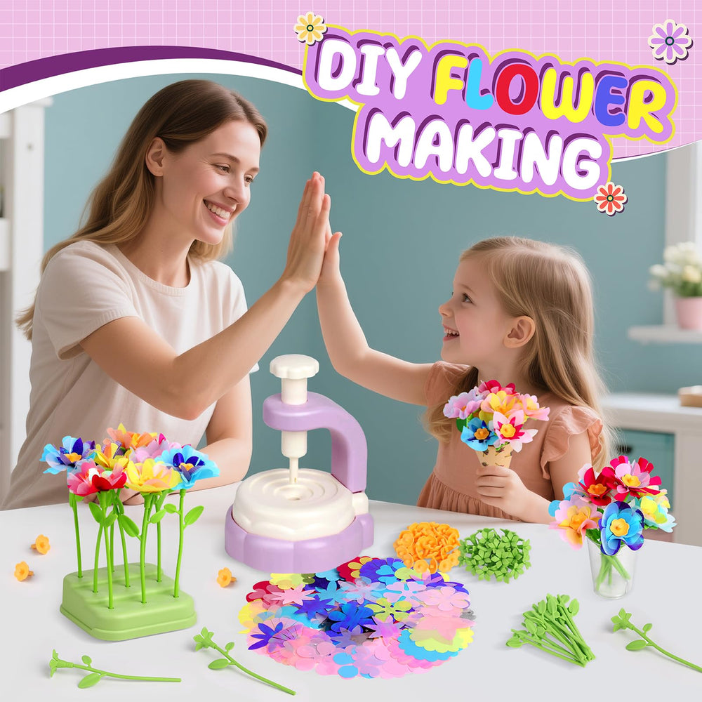 Hetbls fabric petals and centers allow colorful, imaginative bouquet designs