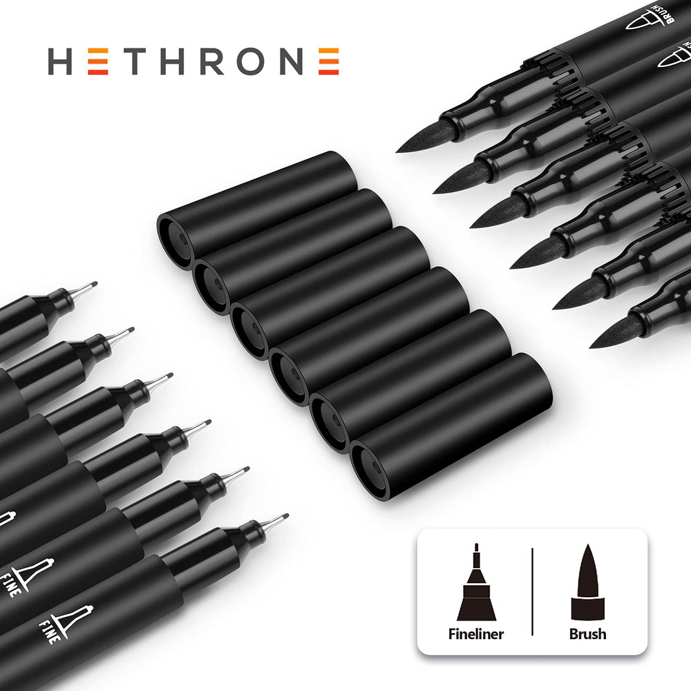 Hethrone 12-pack with a cute transparent storage bag for easy, portable creativity.