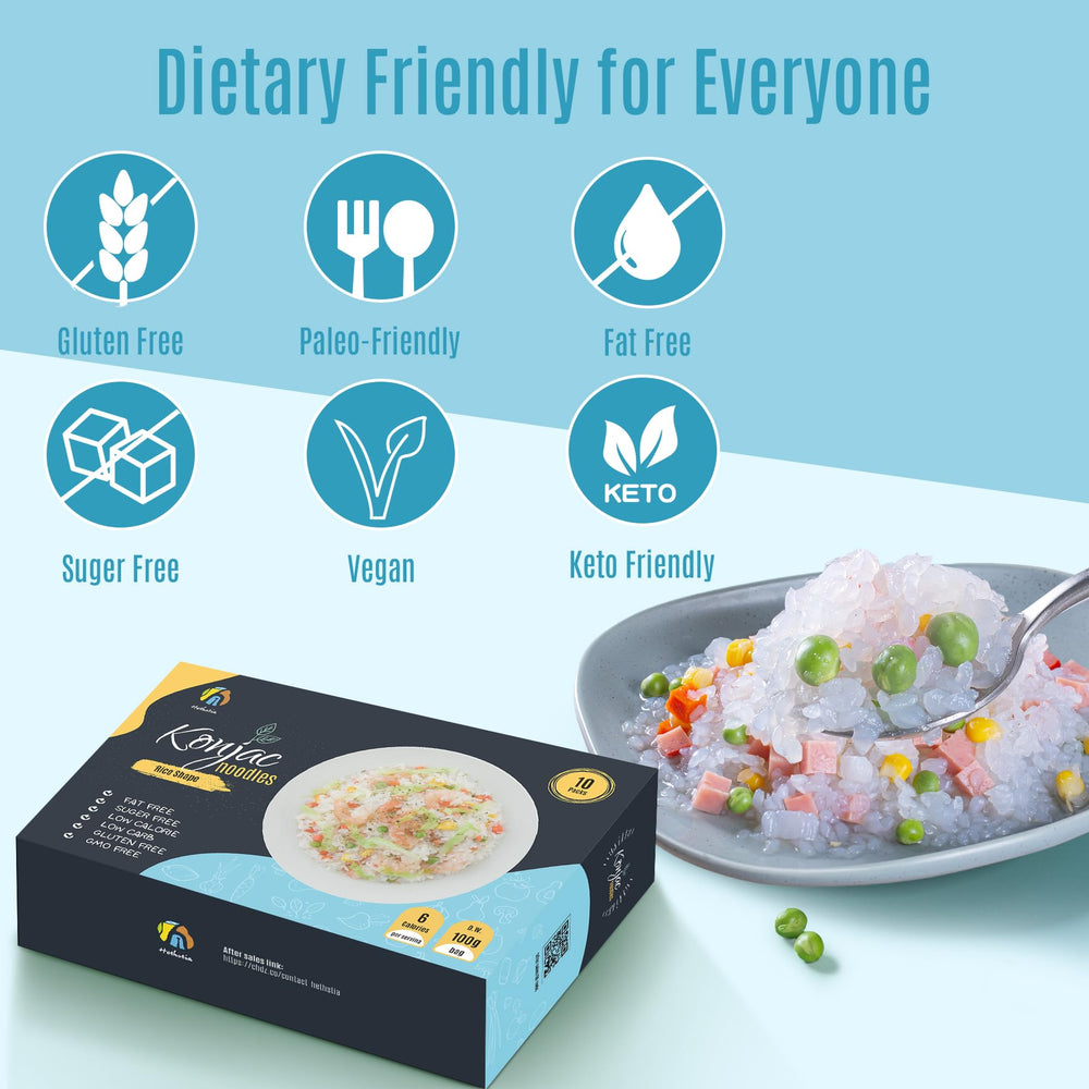 Wok with Hethstia Shirataki Rice stir fry ready in minutes.
