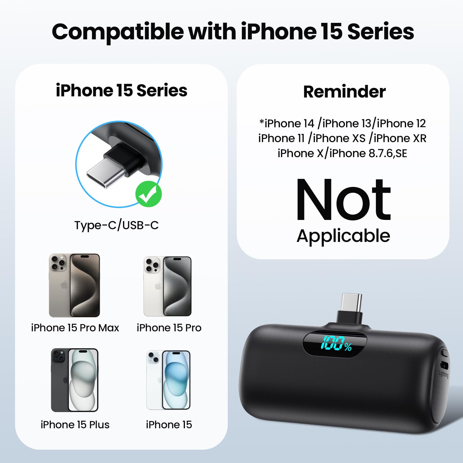 HETP 5000mAh emergency battery backup powers devices when away from outlets