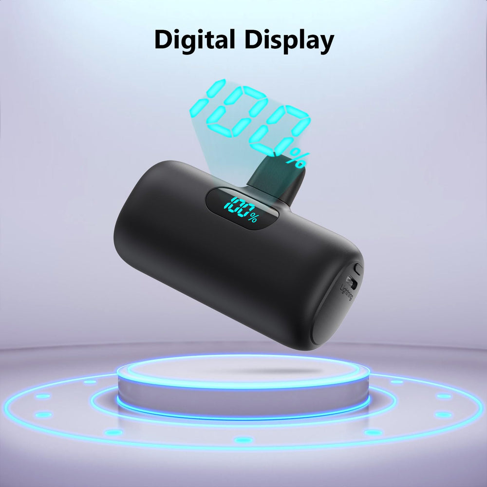 HETP mini charger charging an iPhone for quick power boost