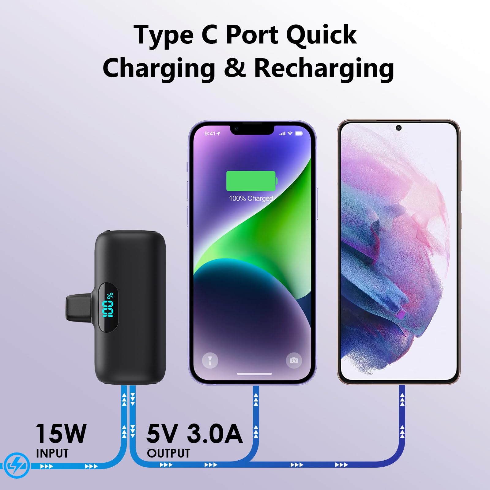 HETP mini charger USB-C port enables fast charging for iPhone