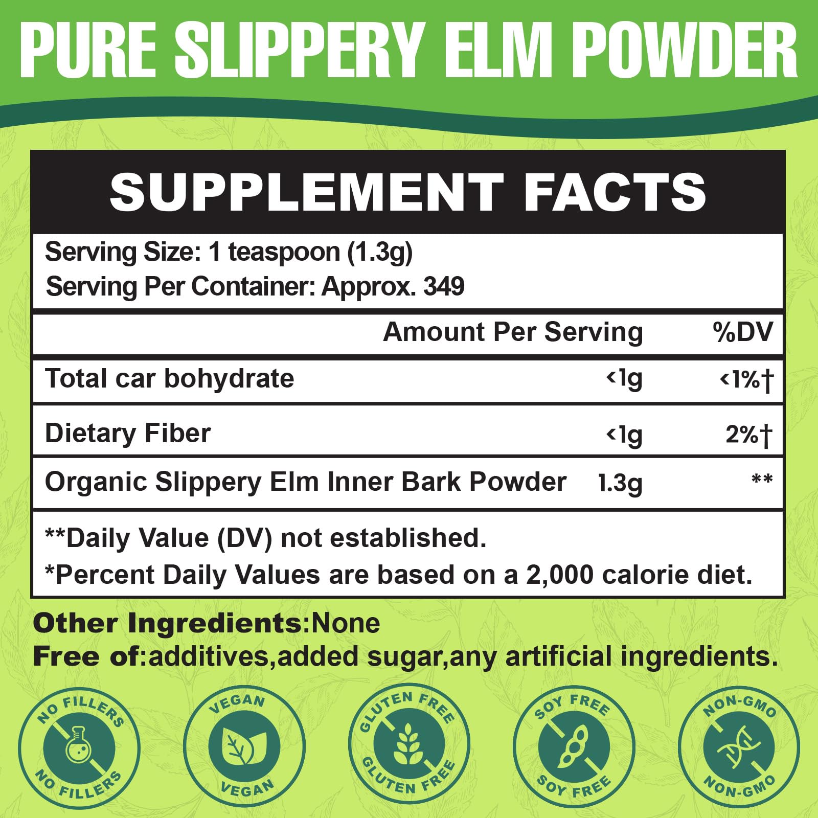 Heucves slippery elm powder scoop shows easy daily mixing into beverages