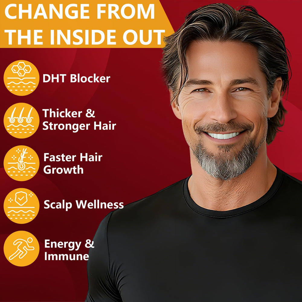 HevChay DHT Blocker biotin capsules suggest nutrient density for healthier-looking hair.
