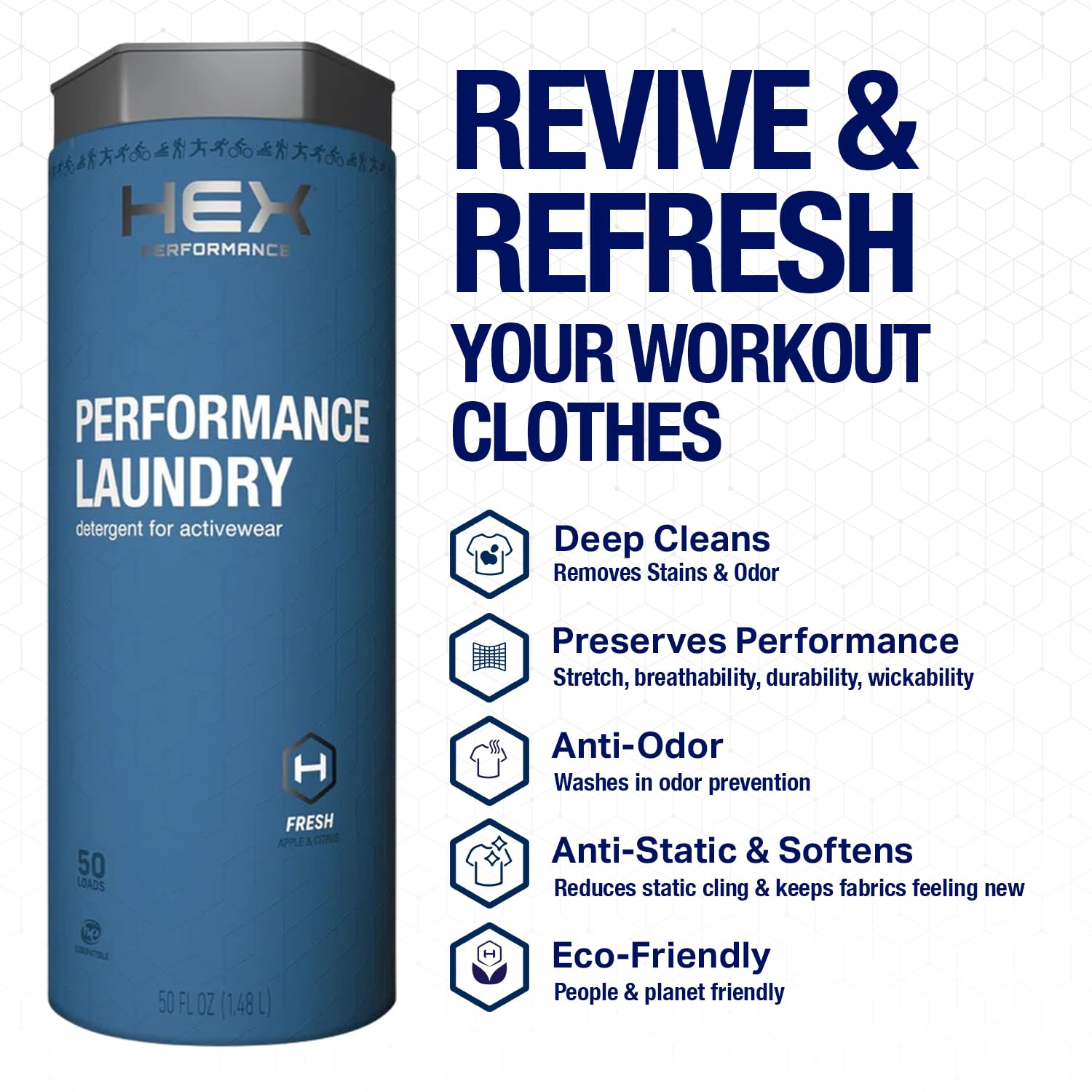 HEX Performance two-pack packaging highlighting value and eco-friendly cleaning