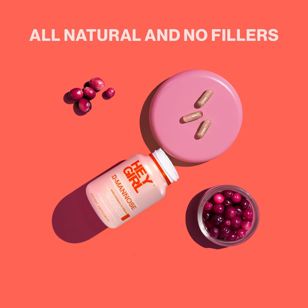 Hey Girl Nutrition D-Mannose packaging for on-the-go bladder support
