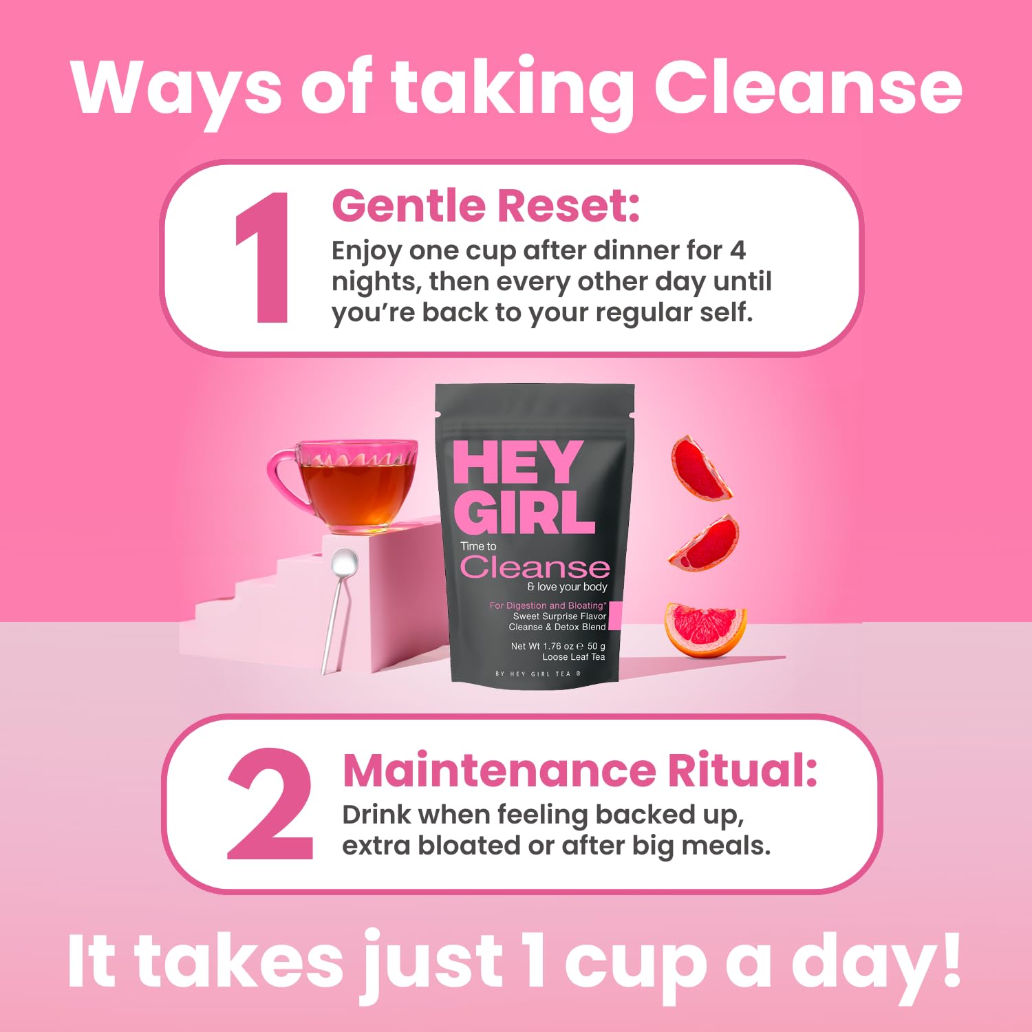 Hey Girl Tea fragrant dried herbs close-up highlights natural ingredients for gentle daily cleansing