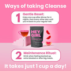 Hey Girl Tea fragrant dried herbs close-up highlights natural ingredients for gentle daily cleansing