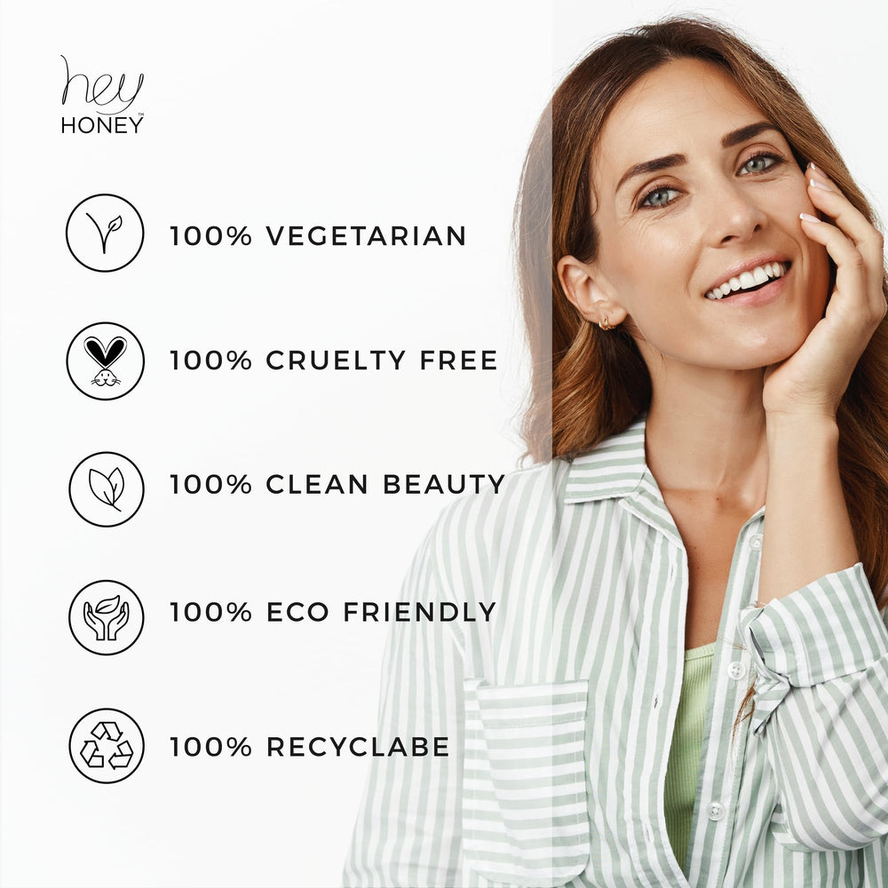 Hey Honey Relax aloe infusion detail indicating gentle hydration for skin