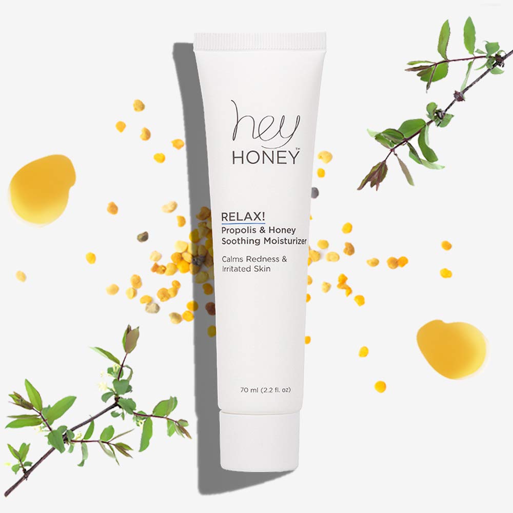 Hey Honey Relax rosacea-friendly formula for irritated facial skin