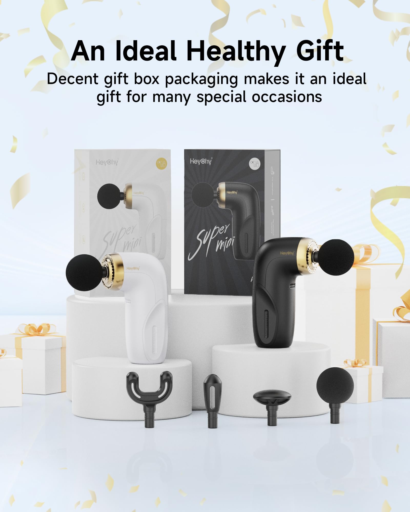 HeyCHY A1 mini massage gun compact design ideal for home gym use.