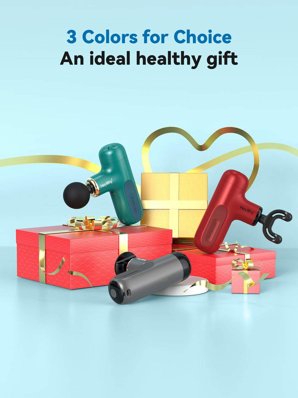 HEYCHY Super Mini Massage Gun delivers 7mm amplitude for deeper muscle engagement.
