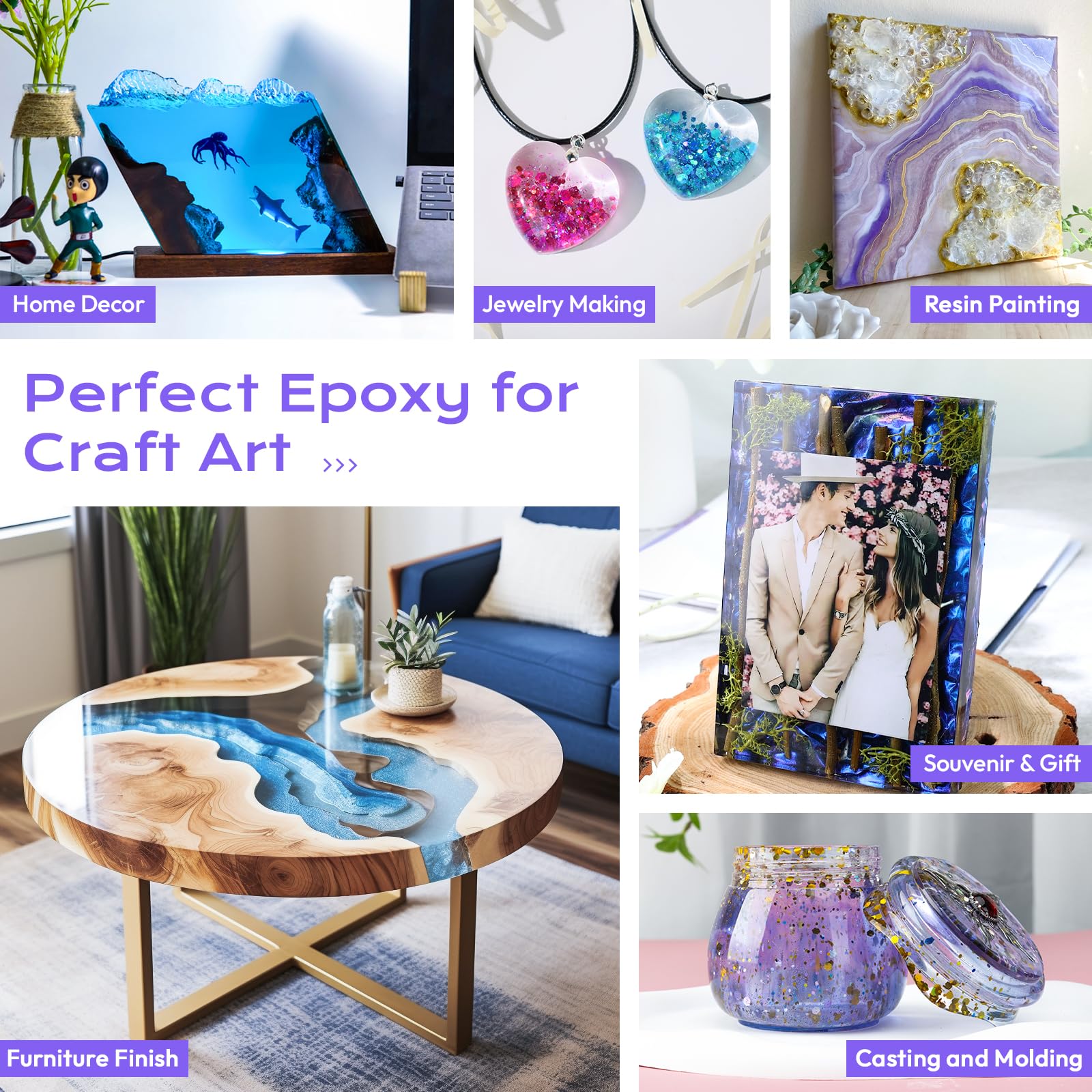 HeyClear resin for art and DIY, from coasters to jewelry components