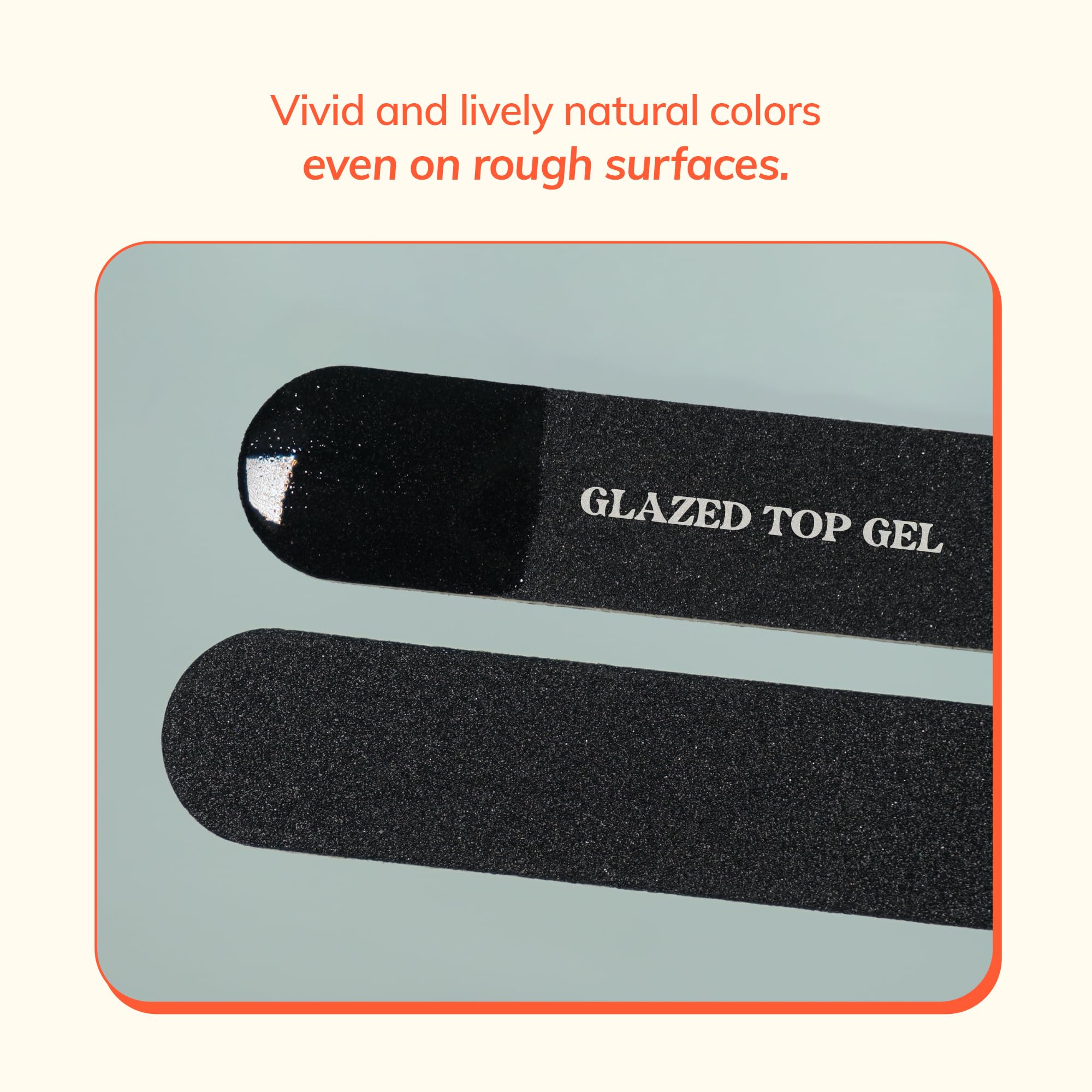 heyhae Glazed Top Gel dries quickly under LED light for a glossy finish.