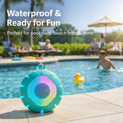 HEYSONG LED multicolor lights enhance mood and visibility during night swims.
