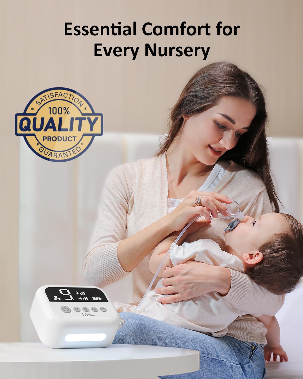 Heyvalue Nasal Aspirator night-time use for soothing babies