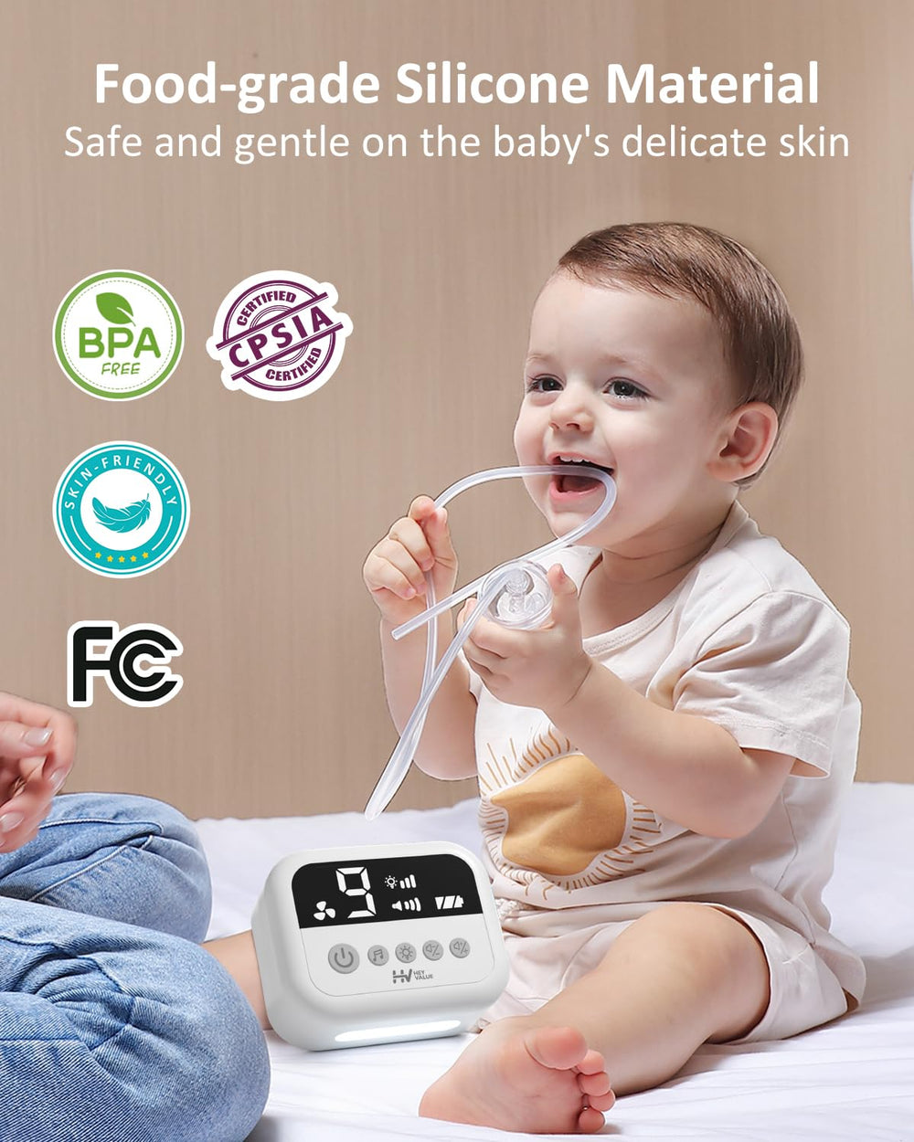Heyvalue Nasal Aspirator USB-C charging for travel readiness