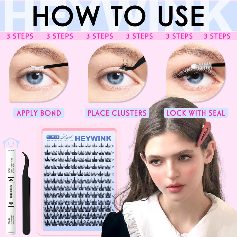 HEYWINK Manga Lash Clusters Kit beginner-friendly kit for creative manga lashes.