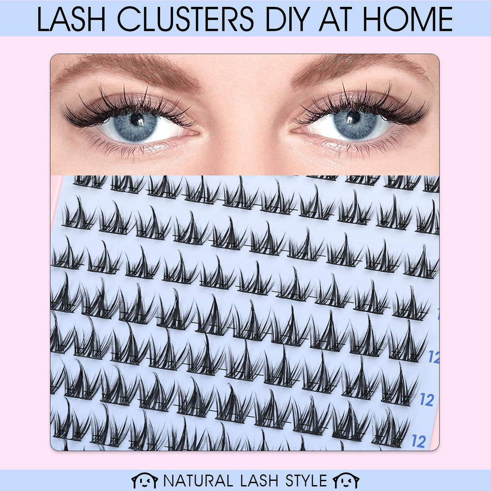 HEYWINK Manga Lash Clusters Kit black-stem clusters for a defined manga style.