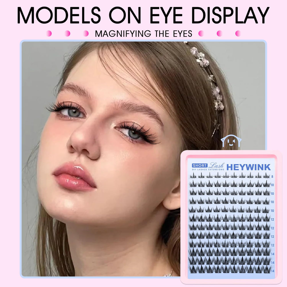 HEYWINK Manga Lash Clusters Kit bond and seal for long-lasting wear.