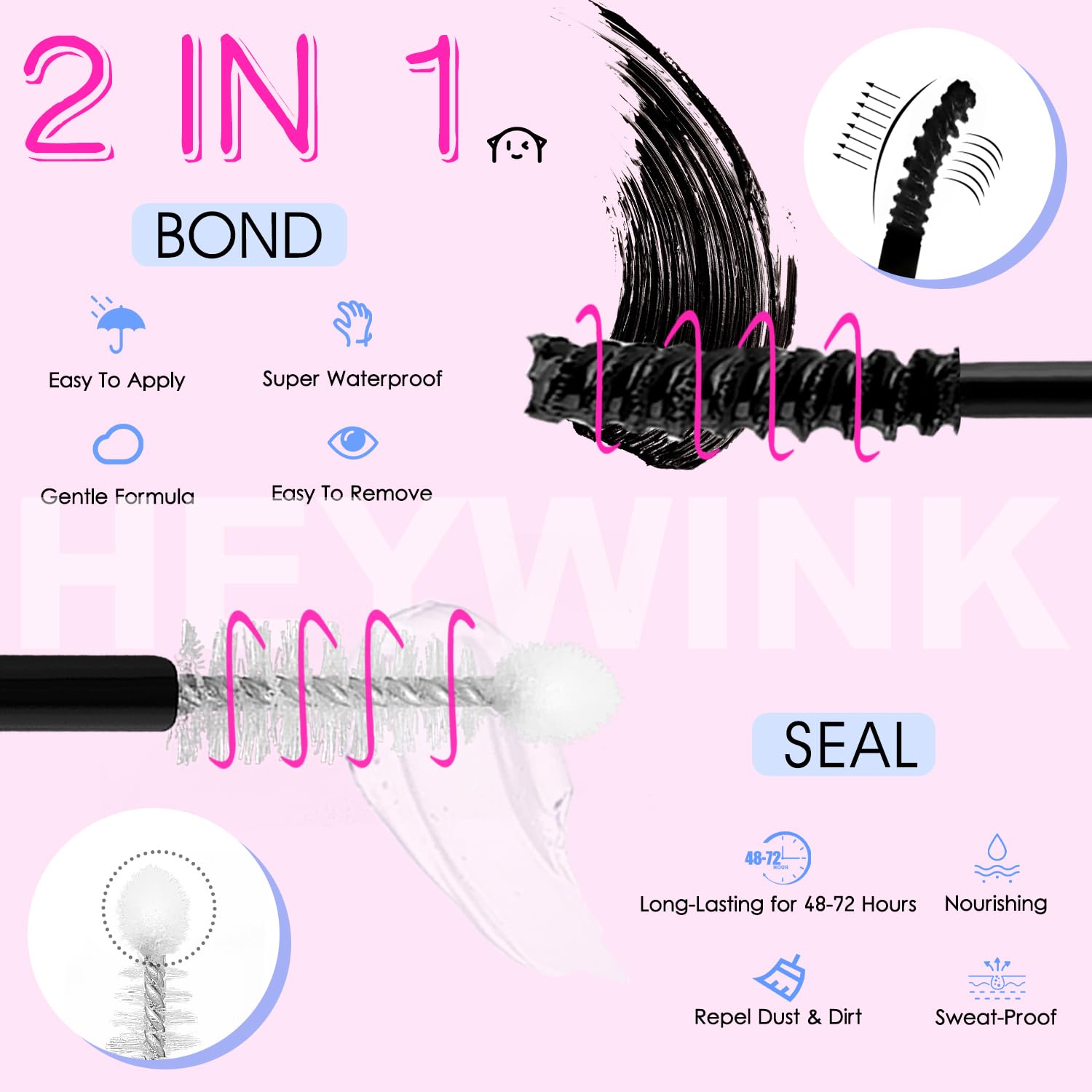 HEYWINK Manga Lash Clusters Kit doll-eye look planning and layering tips.