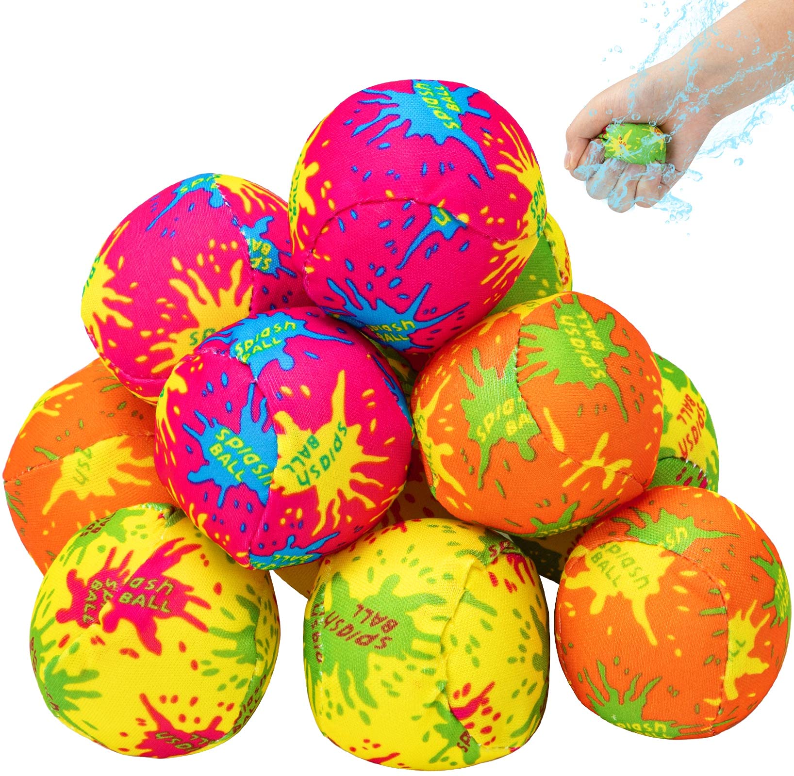 HFATMOS water splash balls multicolor for pool play and family splash games