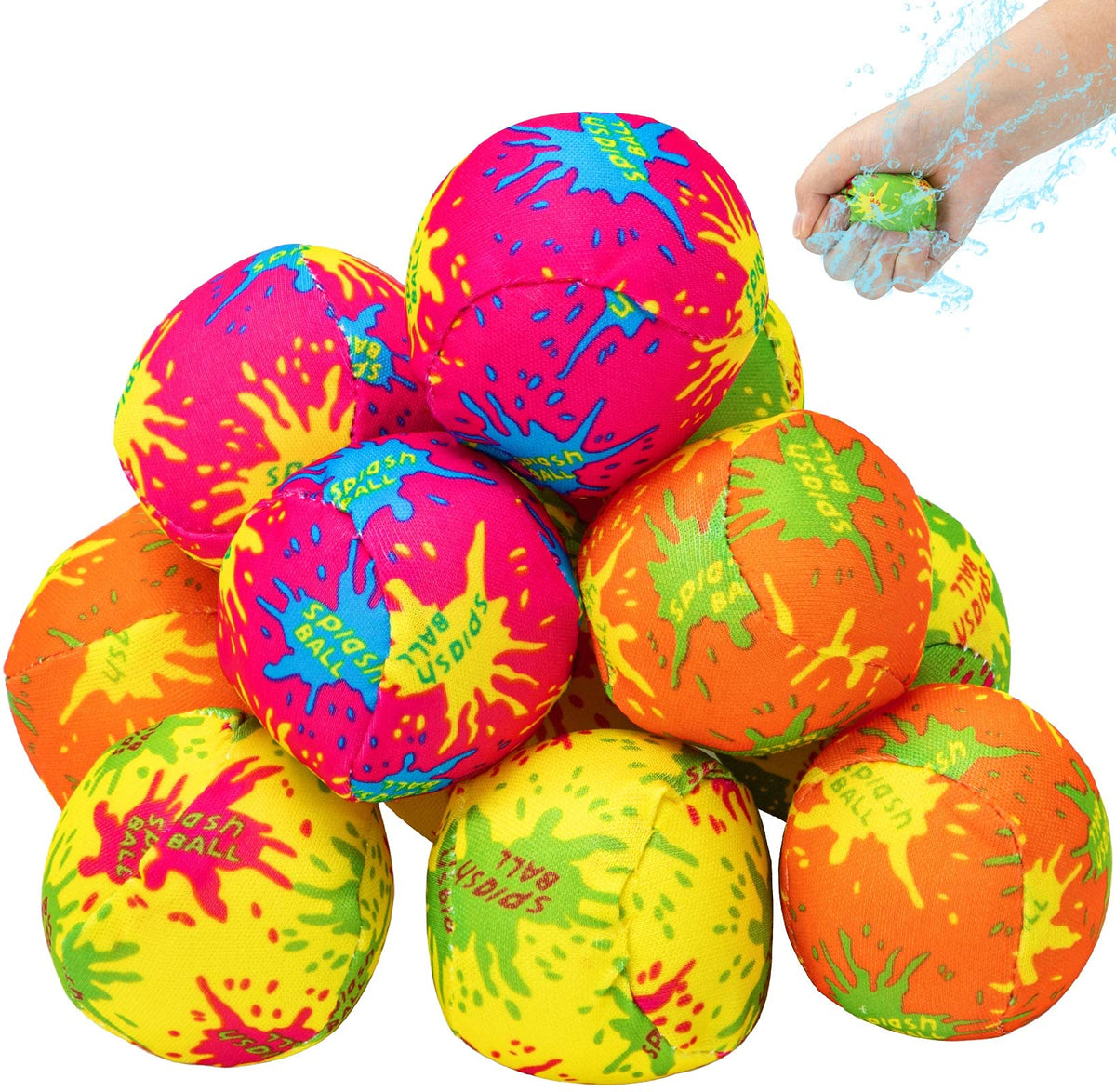 HFATMOS water splash balls multicolor for pool play and family splash games