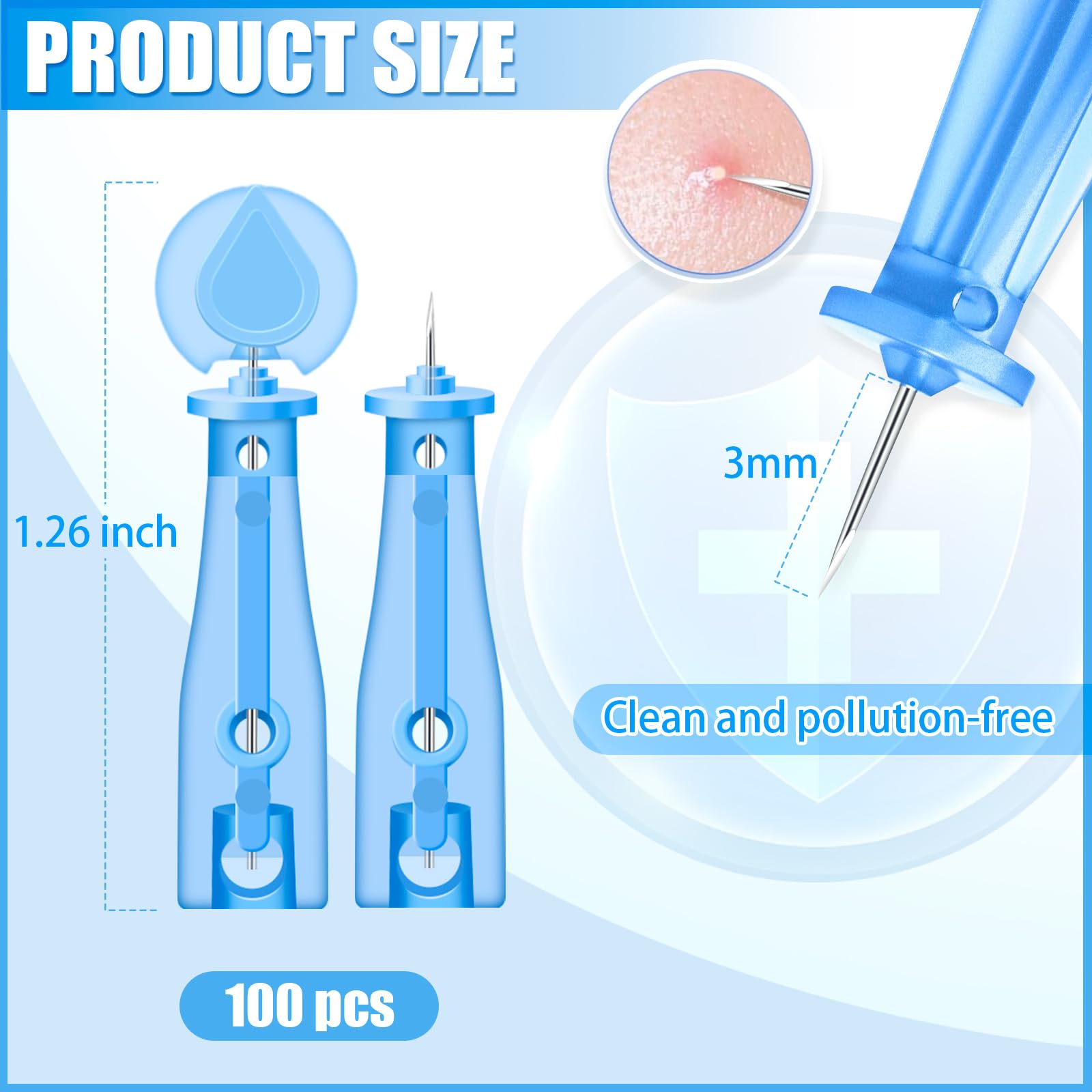 HFYHWT acne needle kit in portable case for travel skincare