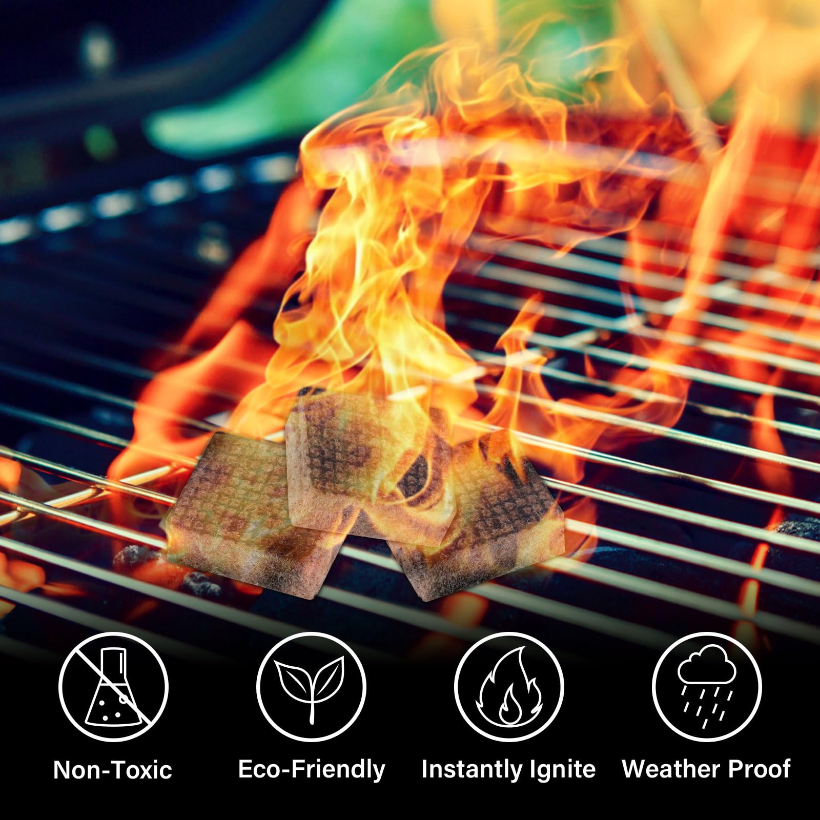 HGD Fire Starter 64 Mini Square weather-ready for outdoor cooking and cozy indoor evenings.