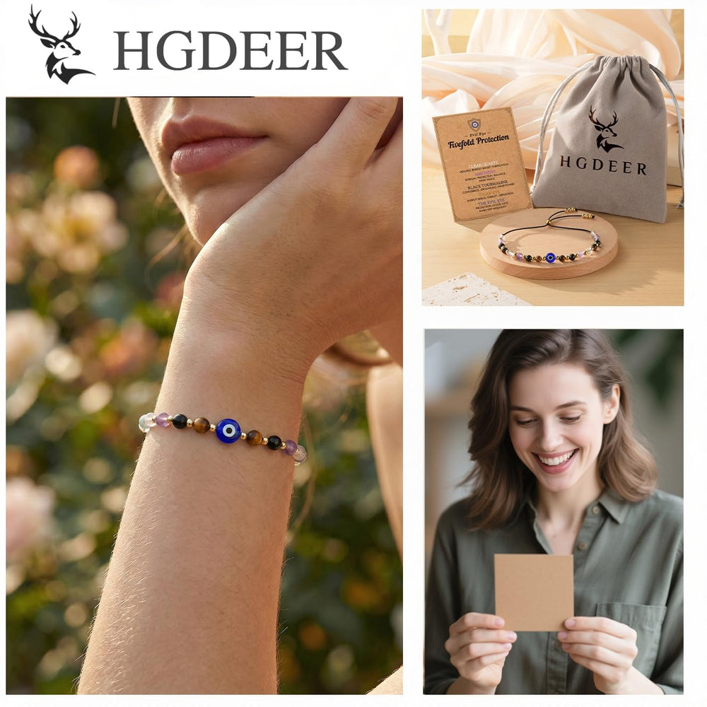 HGDEER Adjustable protection bracelet fits most wrists comfortably.