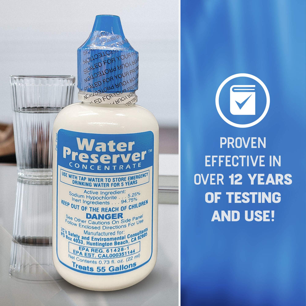 HGFLMR lab-tested EPA-licensed formula supports safe stored water.