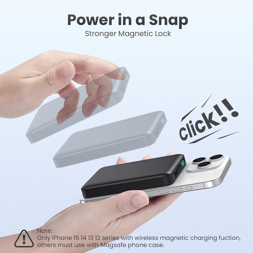 HHETP MagSafe-compatible wireless charging for iPhone 17–12 series