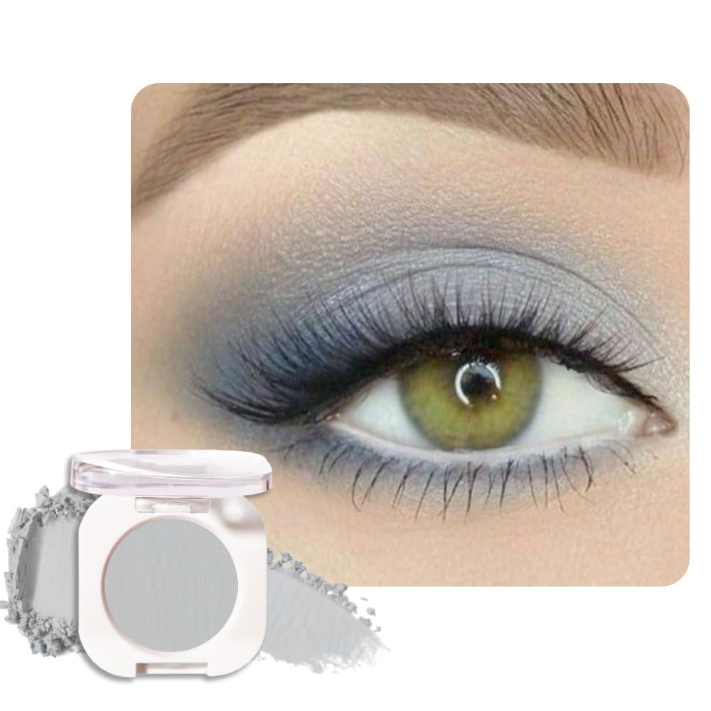 HHLTOH Dusty Grey Matte Eyeshadow swatch showing a versatile all-day neutral tone.